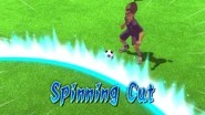 Spinning Cut in Inazuma Eleven Eiyuutachi no Victory Road's English localization.