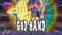 Majin The Hand rendered as God Hand in ' Portuguese localization.