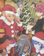 Endou, Haizaki, Mizukamiya, Gouenji, Nosaka, Asuto and Hiura in the 2019 calender.