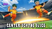 Death Scythe Middle in Inazuma Eleven GO Galaxy's Portuguese localization.