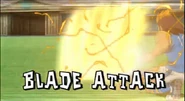 Blade Attack in Inazuma Eleven's English localization (second typography).