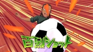 Hyakuretsu Shot in Inazuma Eleven Eiyuutachi no Victory Road.