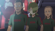 Henmi, Jimon, and Sakiyama shocked Kageyama returned.