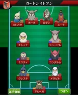 Gurdon Eleven's formation in the game.