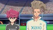 Nosaka telling Nishikage it's thanks to people like Arashi the merits of the Ares system can be known.