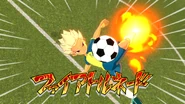 (VR) Gameplay (4).jpg (697 KB) Fire Tornado in an early build of Inazuma Eleven Eiyuutachi no Victory Road.