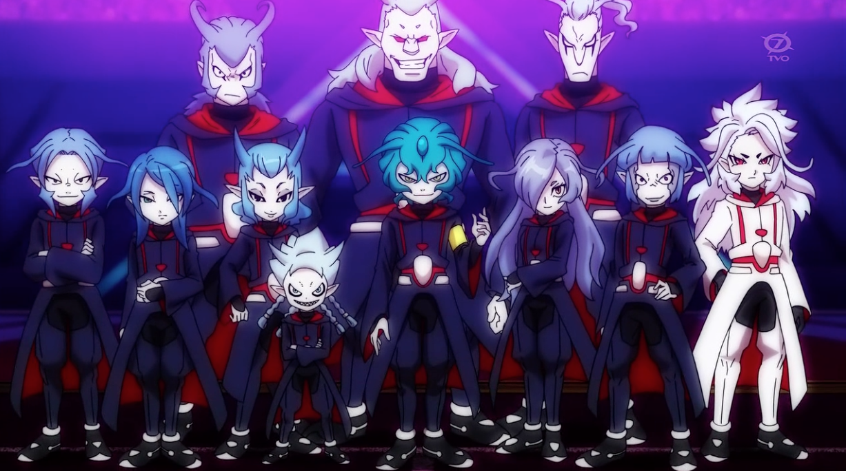 The team Earth eleven Inazuma eleven go galaxy