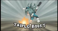 Triple Boost in Inazuma Eleven's English localization.