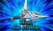 Invocation de Chioné, Reine des Neiges dans les jeux Chrono Stones