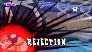 Rejection in Inazuma Eleven GO Chrono Stone's Portuguese localization.