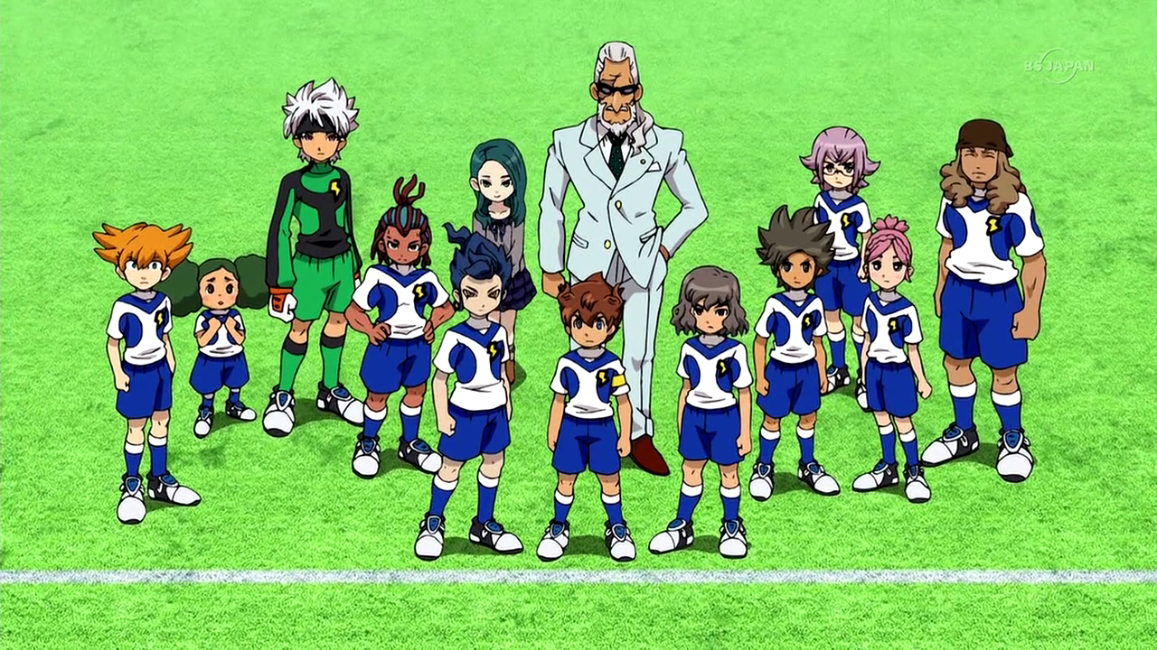 Alguns dos personagens de Inazuma Eleven Go parte 1 