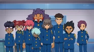 Shindou introducing the members of the soccer club.