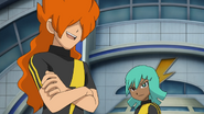 Kizaki and Inaba, making fun of Raimon.