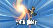 Twin Boost in Inazuma Eleven's English localization (second typography).