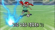 Zigzag Spark V2 in Inazuma Eleven's English localization.