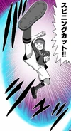 Spinning Cut in the HonoSuto! ~Gouenji no Hitorigoto~ manga.