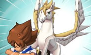 Pegasus summoned in the Inazuma Eleven GO Galaxy game.