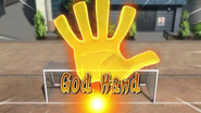 God Hand in Inazuma Eleven Eiyuutachi no Victory Road's English localization.