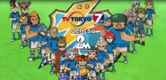 Los jugadores de Inazuma Japón, al final del cuarto opening