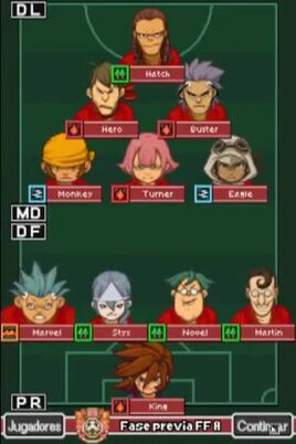 Inazuma DS Fase previa FF A