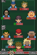 Formación de Fauxshore en los videojuegos de Inazuma Eleven 2