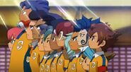 Los jugadores del Raimon en la final del Camino Imperial