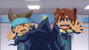 Tenma and Shinsuke jump hug InaChro4 HQ