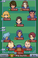 Formación de Orfeo en la historia de Inazuma Eleven 3