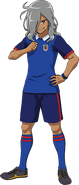 Segundo Artwork de Elliot con el uniforme del Inazuma Japón en Inazuma Eleven Orion