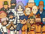 Alpino y el Claustro Sagrado en el ending de Inazuma Eleven 3