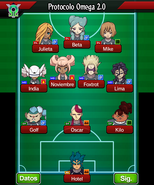 Formación del Protocolo Omega 2.0 en los videojuegos de Inazuma Eleven GO Galaxy