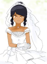 Tsubasa vestida de novia