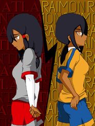 Tsubasa con el uniforme del Atlantis y con el uniforme del Raimon