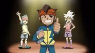 Endou in the end of the movie with Kanon and Baddap.