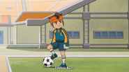 Endou with a ball.