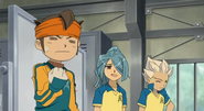 Gouenji and Kazemaru laughing.