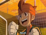 Endou being happy.