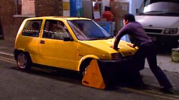 Simon's car gets clamped