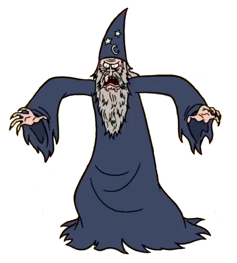 evil wizard clipart black and white