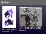 Old palette concept for Stel and cool concept for Dominic.