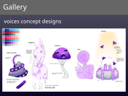 Concept designs for the Voices.