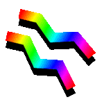 Feel The Time Rainbow Sqwiggle UI When Clicked