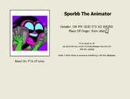 Sporbb The Animator's info page