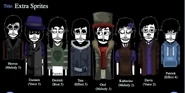 Extra renders of various characters seen in the extras menu.