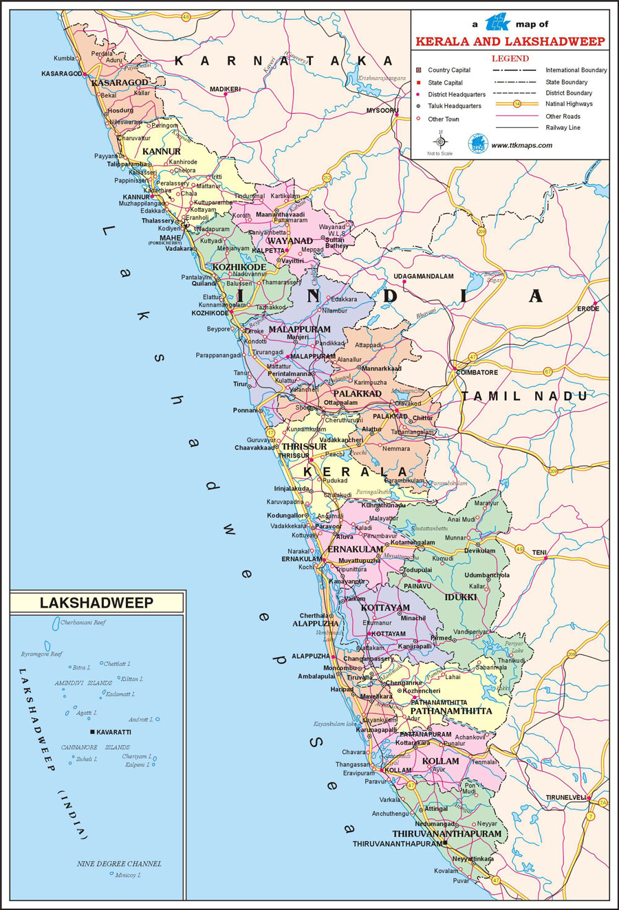 Kerala Map With Borders Kerala | India | Fandom