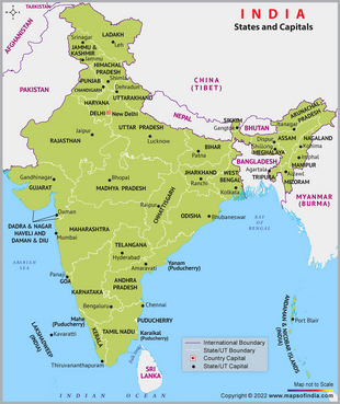 India - administrative map