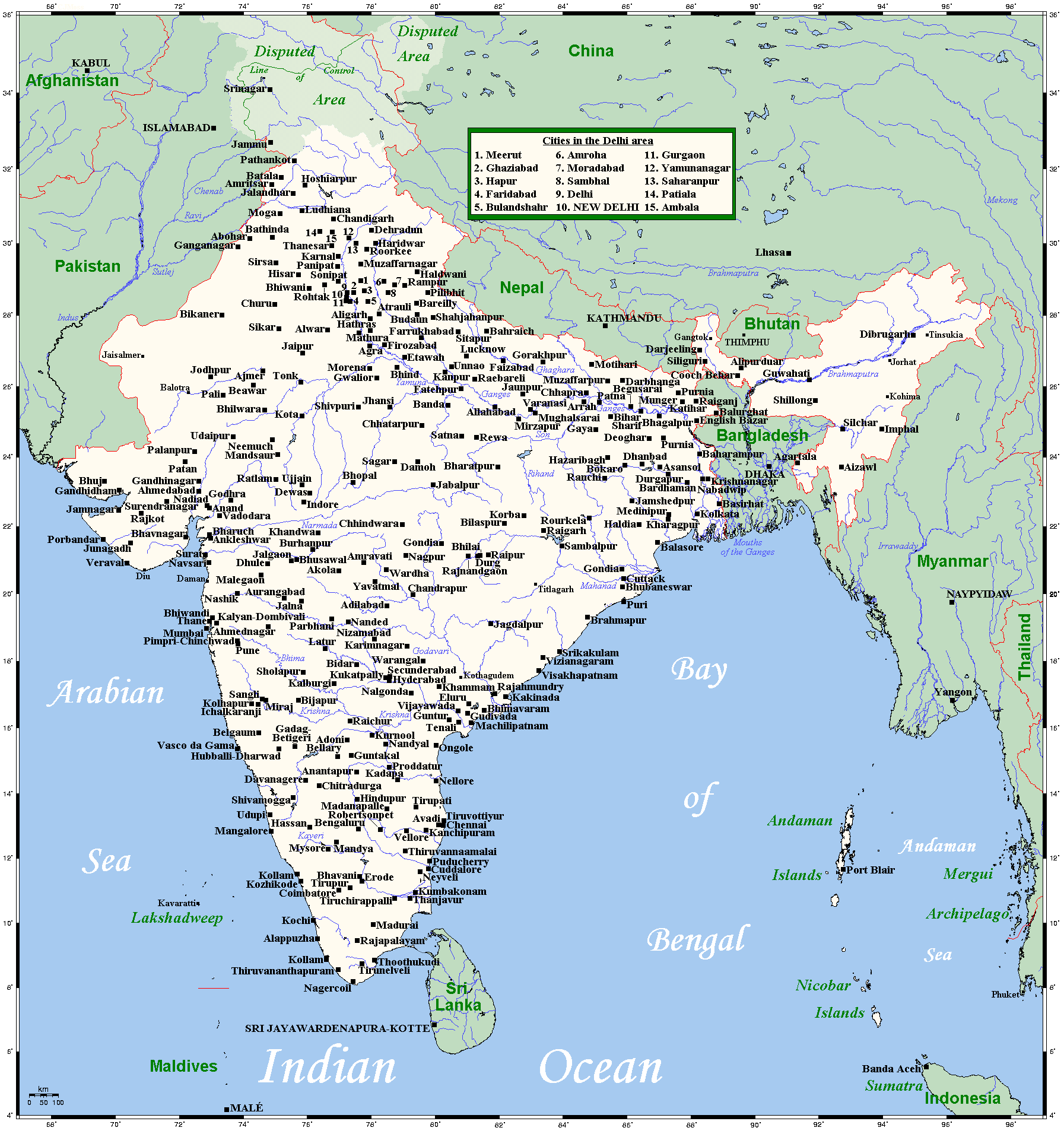 list of cities in india