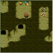 Indy discovers the Eagle Dagger before his rival, Van Loon.