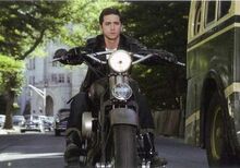 Mutt Williams on his motorcycle