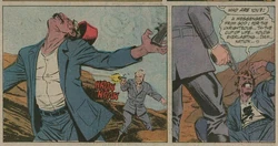 Kazim is killed by  with a shot in the back as depicted in the .